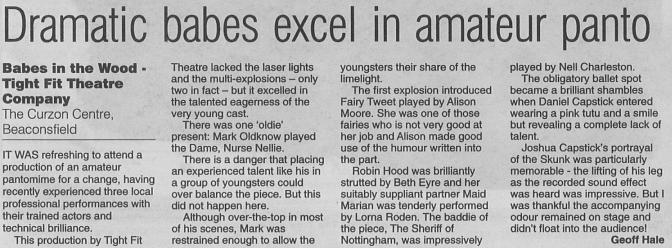 Review, The Guide, Buckinghamshire Advertiser, 6/1/05